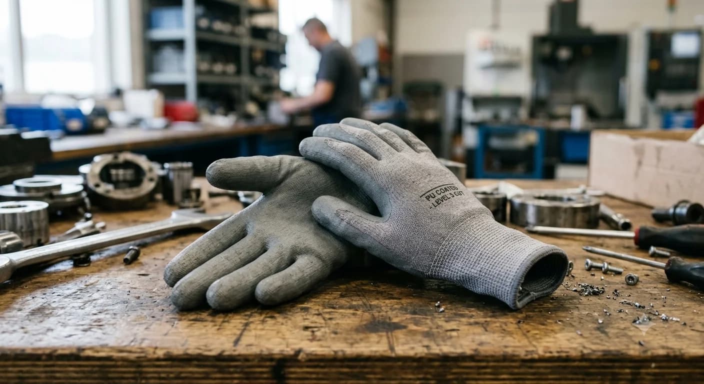 PU Coated Gloves — Lightweight polyurethane-coated gloves for dexterous handling.