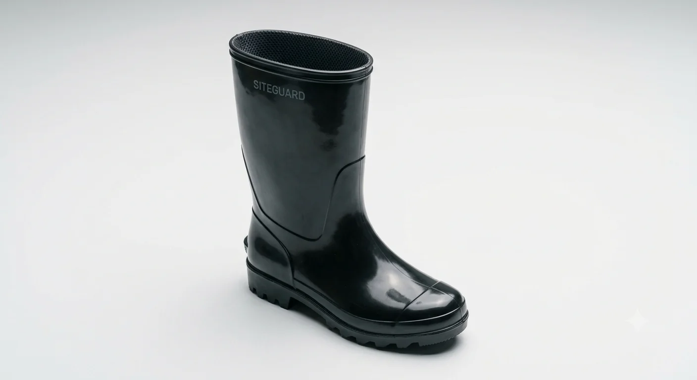 PVC Gumboot — Waterproof knee-length boots for wet and hazardous floors.